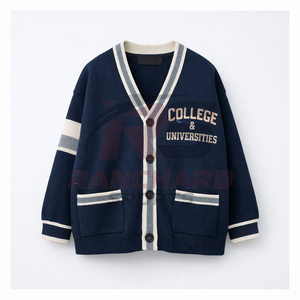 Cardigan universitaire personnalisé HBCU |   Pull sans manches en tricot boutonné sur le devant |   Vêtements de rue 100% coton écologiques - Product Image 1