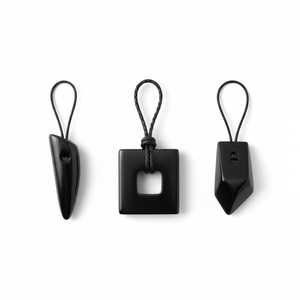 Boutons à bascule rectangulaires noirs modernes faits à la main en corne de buffle écologique, polis, au charme rustique naturel, design géométrique portable - Product Image 2