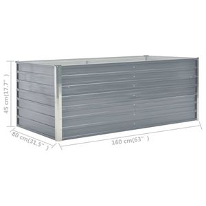 Letto da giardino rialzato grigio acciaio zincato 63 \ "x31.5 \" x17.7 \ "per articoli per giardinaggio domestico - Product Image 6
