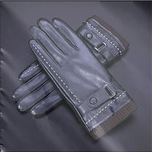 Gants d'hiver en cuir durables avec isolation thermique pour le travail en extérieur, la conduite par temps froid et les voyages - Product Image 4