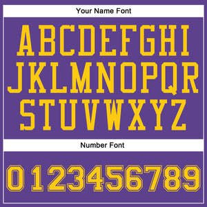 Conjunto de Uniforme de Baloncesto TriPro Sports Morado y Amarillo, Personalizable con Nombre y Número del Equipo, Malla Transpirable, Cuello Redondo, Poliéster/Algodón - Product Image 4