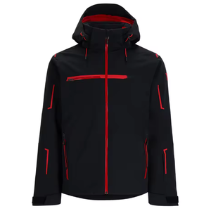 Veste de ski et de snowboard pour homme, taille plus, Mon/tec, noire, imperméable, 100% polyester, hiver, avec capuche, isolée - Product Image 2