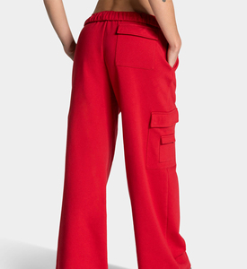 Pantalones Deportivos Personalizados para Mujer, de Cintura Alta, Forrados de Felpa de Algodón, Cintura Elástica Suave, Pierna Ancha, Casuales, para Yoga, con Bolsillos - Product Image 4