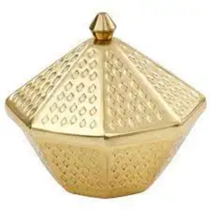 metal Black Food <b>Decorative</b> Bowl With <b>Lid</b> Best Of Handicrafts Metal Kitchen Accessories Bowl for Wedding Crockery Serving Bowl - Product Image 5