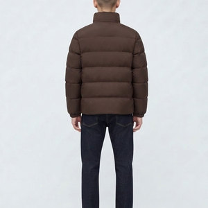 Premium Puffer <b>Jacket</b> Men Warm Winter Wear <b>With</b> Stand Collar Smooth Finish Full Front <b>Zipper</b> Side <b>Pockets</b> Soft Comfortable - Product Image 2