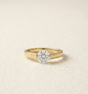 Anillo Solitario de Moissanita para Mujer, Plata de Ley 925, Chapado en Oro Amarillo, Anillo de Compromiso, Boda, Aniversario, Regalo de Lujo - Product Image 3