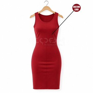 Top Elegante de Fiesta para Mujer, Estilo Vintage, Ajustado, Color Sólido, Sin Mangas, con Cuello en V, de la Hermandad Cosh International Sorority - Product Image 1