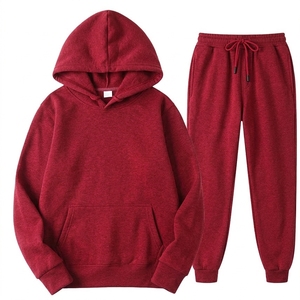 Unisex White Cotton Tracksuit Hoodie Sweatpants Set Casual Solid Color Full Sleeve Drawstring <b>Jogger</b> Pants Loose Fit Autumn Wear - Product Image 2