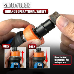 LEMATEC LE-G447L Mini meuleuse pneumatique 1/4 pouce à vitesse variable 25000 tr/min avec mécanisme de verrouillage, qualité industrielle, compacte pour le bricolage - Product Image 2