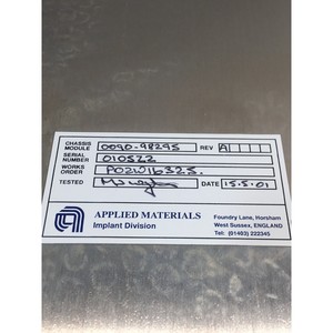 AMAT 0090-98295 CHASIS DE CONTROL DE VACUO PARA PROCESADOR - Equipo y piezas de semiconductores de confianza de la marca global Trusted Global Legacy - Product Image 3