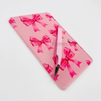 Qualité supérieure, durable, imperméable, design élégant, plaque à cils en acrylique en forme de cœur et de papillon, écologique, rectangulaire, rose
