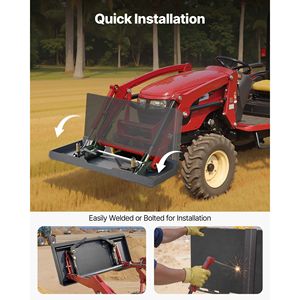 Piastra di Montaggio Universale 1/2 per Skid Steer, in Acciaio Resistente, con Capacità di Carico di 9000 libbre, Accessorio Facile da Montare - Product Image 5