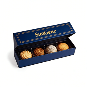 Boîte-cadeau en papier de luxe haut de gamme, fabriquée avec des matériaux recyclés, personnalisée pour les bonbons et le chocolat, avec fenêtre en PVC, conçue pour le Ramadan - Product Image 4