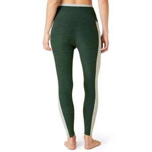 Leggings de compression pour femmes, longueur intégrale, couleur unie, taille élastique, spandex, nylon, pantalon de sport - Product Image 1