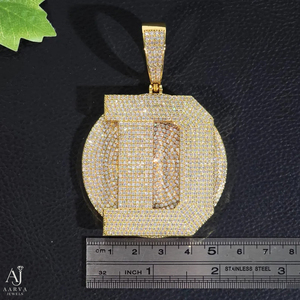 Pendentif lettre de luxe en strass taille princesse argenté, pièce de bijouterie pour collier, cadeau personnalisé - Product Image 5
