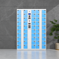 Armoire de recharge pour téléphones portables avec reconnaissance faciale intelligente, en acier, 50 compartiments, pour campus scolaire et universitaire