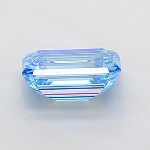 Diamant bleu de luxe certifié, taille émeraude, 1,52 ct, couleur bleu vif fantaisie, clarté VS2 - Product Image 3