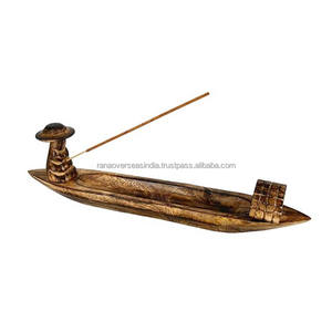 Encens en bois de qualité supérieure de style bateau, parfait pour la collecte de cendres et l'amélioration de votre expérience d'aromathérapie à faible taux - Product Image 5