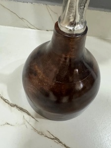 Luxury Cast Aluminum <b>Bar</b> <b>Table</b> Hammered Stem Round Tray Top Solid Base Antique Finish Durable Build Stylish Contemporary Accent - Product Image 5