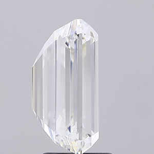Exquisito diamante blanco suelto de 5 quilates, color E, VVS2, corte esmeralda, que exhibe una simetría de corte escalonado impecable y un brillo helado de élite. - Product Image 6