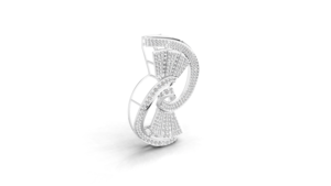 Broche de Oro Amarillo de 9K con Motivo Geométrico de Vórtice en Espiral con Diamante Cultivado en Laboratorio Estilo Art Deco de Aarinya, Unisex, Regalo para Bodas y Fiestas - Product Image 5
