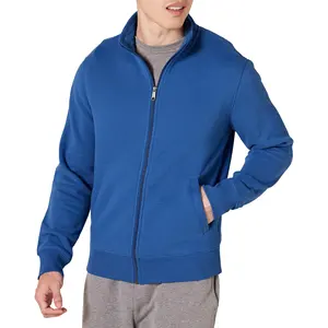 Мужская тренировочная толстовка с логотипом на заказ, спортивная одежда, однотонная Повседневная эластичная толстовка с капюшоном на молнии для фитнеса