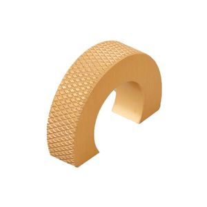 Perilla cilíndrica moleteada de aluminio con diseño flexible, herrajes para gabinetes en latón, oro, oro rosa, acero inoxidable, marrón y negro - Product Image 2
