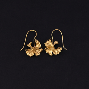 Luxvory Guldasta Gold Plated Brass Trendy Flower Design Drop <b>Earrings</b> 35x30MM - Product Image 2