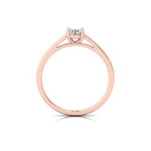 Bague de fiançailles classique solitaire en diamant CVD cultivé en laboratoire, plaquée or 10 carats, élégante alliance pour femme - Product Image 3