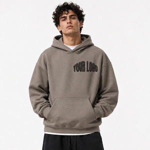 Sudadera con Capucha Extra Grande de Algodón Grueso Personalizada para Hombre, Estilo Urbano, Informal, para Uso Diario - Product Image 2