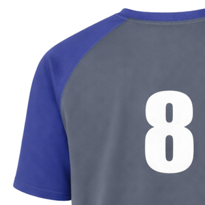 Maillot de baseball personnalisé à manches courtes raglan imprimé diamant pour hommes, uniforme d'équipe en polyester, vente en gros OEM en vrac - Product Image 6