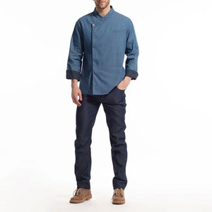 Uniforme de chef durable, uniforme de chef de qualité supérieure, matériau doux avec design respirant et coupe confortable pour le service en restaurant - Product Image 1