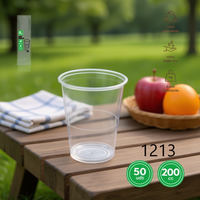 Gobelets jetables transparents en plastique PET de 200 cc, empilables et recyclables, pour les fêtes