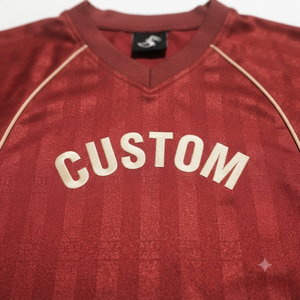 Camiseta de Fútbol Retro Personalizada, Estilo Vintage, Formal, de Satén, Sólida, Cuello Alto, Ropa Deportiva para Hombre, 100% Poliéster, Serigrafía - Product Image 5