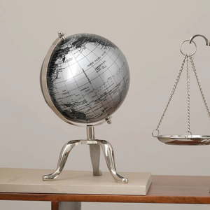 Globo Terráqueo de Aluminio Fundido, el Más Vendido, para Geografía y Ubicación, Estilo Rústico, Tamaño Ideal, Decoración para el Hogar, Artesanía Metálica - Product Image 2