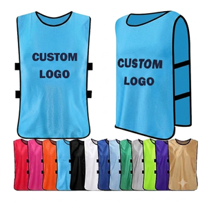 Wholesale Custom polyester Mesh printed sky blue <b>Soccer</b> Training Bib Vest apparel Breathable Scrimmage Sports Training bib vest - Product Image 1