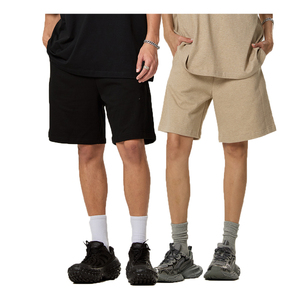 Custom Logo Quality Wholesale Casual Fashion Custom Sweat <b>Elasticated</b> Drawstring Waist Waffle Ribbed Short Mens Shorts - Product Image 3