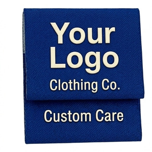 Étiquettes tissées personnalisées pour vêtements, rectangulaires, en tissu, avec logo en relief, à coudre, lavables, pour vêtements, fabriquées en Italie, design britannique - Product Image 2