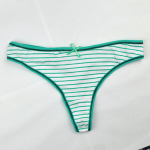 Strings en coton sexy pour femmes, confortables pour un usage quotidien, taille mi-haute, couleur unie, lingerie avec logo, fines bretelles, design sans couture, tricoté - Product Image 6