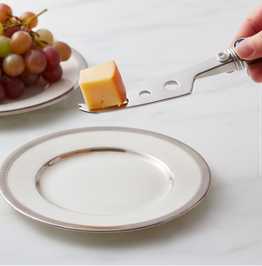 Ensemble de couteaux à fromage artisanaux en acier inoxydable avec manche en perles de verre, ustensiles de cuisine argentés, comprenant un épandeur à fromage pour usage domestique - Product Image 5