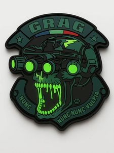 Patchs 3D en PVC personnalisés en gros, logo en caoutchouc souple, imperméables, à coudre avec épingle de sécurité, imprimés en sérigraphie, patch moral classique lumineux - Product Image 1