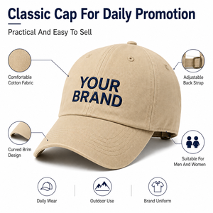 Casquette de baseball unisexe 100 % coton sergé avec logo brodé 3D sur le panneau avant, 6 panneaux, réglable, respirante, imperméable, décontractée - Product Image 3
