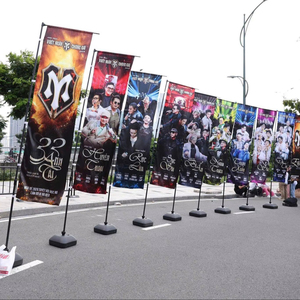 ธงโฆษณาแบบสี่เหลี่ยมพร้อมเสาสำหรับโปรโมชั่นกลางแจ้ง สไตล์โฆษณาแบบสี่เหลี่ยมสำหรับการโฆษณาภายนอกอาคาร - Product Image 2