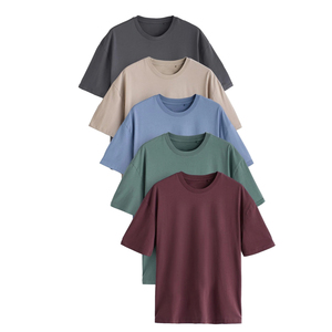 เสื้อยืดคอกลมสีพื้นแขนสั้นผู้ชาย ราคาดีที่สุด ระบายอากาศได้ดี มีไซส์ใหญ่พิเศษ - Product Image 1