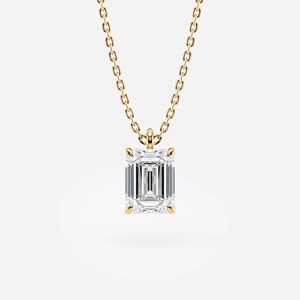 Collier pendentif en diamant de laboratoire taille poire _ Or 14 carats, solitaire, certifié IGI - Product Image 5