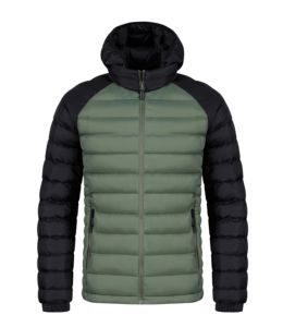 Custom Men's Plus Sizes Winter Standard Quilted Cotton Bubble Puffer Bomber <b>Jacket</b> Coated Stand Collar Front Logo Hooded - Product Image 6