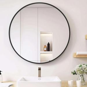 Round Wall <b>Mirror</b> 6mm Glass Minimalist Design Framed Edge Bathroom Decor - Product Image 4