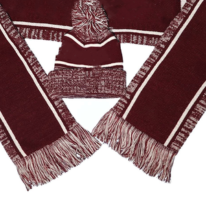 Ensemble Écharpe et Bonnet Tricotés Marron et Blanc Alabama A&M - Ensemble Cadeau Premium de Vêtements d'Hiver pour le Jour de Match HBCU - Tenue Universitaire - Product Image 2
