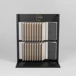 Metal <b>Tiles</b> Display Rack Stand for Marble Ceramic Slab Showroom Exhibition Mini Booklet 2x4 step - Product Image 1