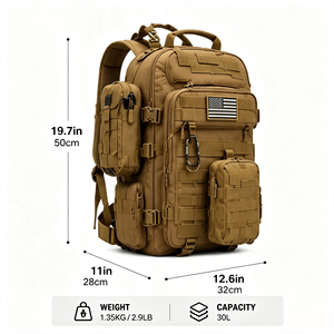 Sac à dos tactique personnalisé 35L, sac à dos MOLLE, sac à dos de randonnée imperméable pour l'extérieur avec plusieurs compartiments - Product Image 3